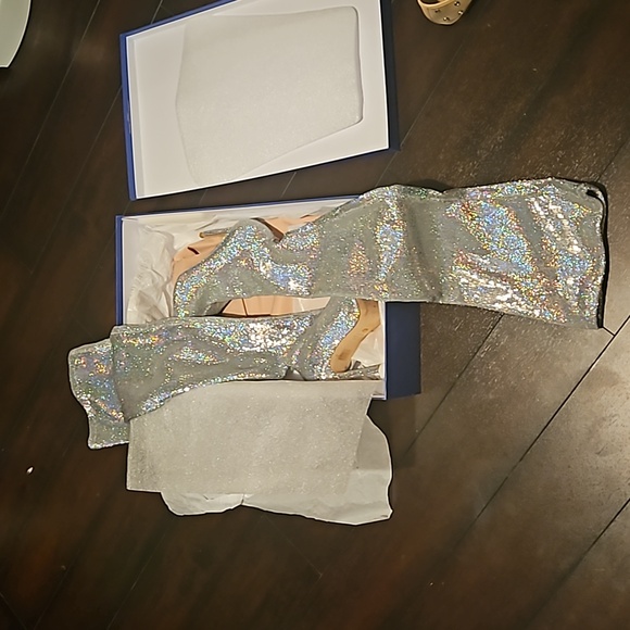 Stuart Weitzman iridescent sequin  knee boot - Picture 4 of 5